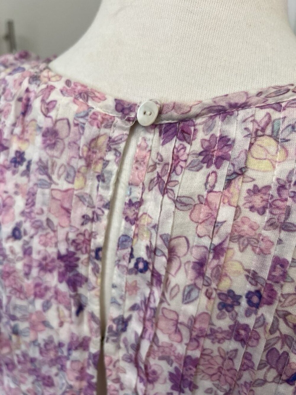 LoveShackFancy Natasha Floral Mini Dress Size S Small Pink Purple - Picture 7 of 8